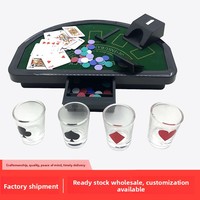 Mini table de Blackjack avec jetons en plastique pour 8 joueurs – Idéale pour les soirées, les jeux de société, les divertissements interactifs et les rassemblements.