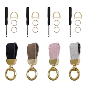 Porte-clés personnalisé en cuir PU, anti-perte, avec anneau en D, organisateur de clés pour hommes - Product Image 4