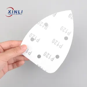 Gỗ đánh bóng tam giác Cát Giấy chà nhám tấm 3.5 inch giấy nhám công cụ mài mòn tam giác cát giấy