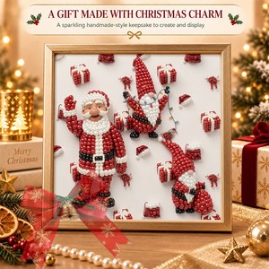 Kit Pittura Diamante 5D Natale Babbo Natale con Perle a Forma Speciale, Arte Diamantata, Decorazione Murale Fai da Te per le Feste, Regalo di Natale - Product Image 4