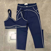 Échantillons OEM de haute qualité - Ensemble de vêtements de yoga pour femmes, respirant, écologique, deux pièces, leggings de fitness et soutien-gorge de sport, séchage rapide