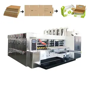 high quality corrugated printer slotter carton machine , with doctor blade and the ceramic anilox rollers