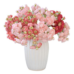 Bouquet de mini lotus en soie de haute qualité, bord grillé, 26 cm, blanc et rose, fleurs de lotus Lulian <span class=keywords><strong>pour</strong></span> <span class=keywords><strong>la</strong></span> décoration de <span class=keywords><strong>la</strong></span> maison - Product Image 3