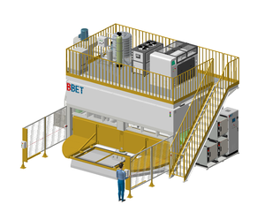 Célula de corte por chorro de agua <span class=keywords><strong>BBET</strong></span>, robot aéreo completamente cerrado con mesa giratoria CNC - Product Image 6