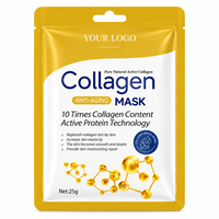 Masque éclaircissant à la vitamine C, masque visage illuminateur VC, masque visage coréen au collagène en marque privée, acide hyaluronique, logo personnalisé, 25g
