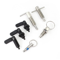 Poussoirs à ressort rétractables usinés CNC de précision en aluminium/acier, bouton de verrouillage à came pour indexage, OEM