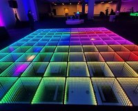 Event-Bodenbeleuchtung 3D-Spiegel Kabellose Professionelle Lichteffekte LED-Tanzflächen-Paneele