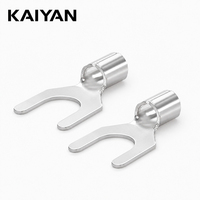 Connecteur de câble électrique personnalisé en cuivre UT, type fourche, plaqué étain, pour câblage de circuits imprimés