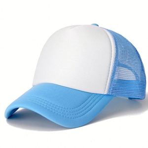 Chapeaux de baseball de sport réglables à la mode Casquettes de camionneur en maille à 5 panneaux imprimées avec logo personnalisé - Product Image 3