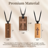 NFC en bois foi croix Bible verset collier avec porte-clés chrétien carte de contrôle d'accès quotidien