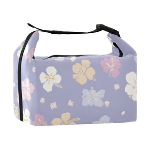 Sac à déjeuner personnalisé hawaïen tropical à la lavande et à l'hibiscus, sac isotherme et chauffant - Product Image 2