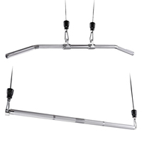 Fixations de câble à barre droite en aluminium pour poignée de poulie de gymnastique