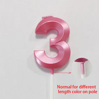 Bougies d'anniversaire écologiques modernes, chiffres roses pour gâteau, décoration de gâteau Joyeux Anniversaire pour enfants garçons, décorations d'anniversaire