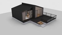 Casa Modular Prefabricada UVO, Villa de Lujo para Resort, Vivienda Adicional en el Patio Trasero, Cabaña Airbnb, Techo Inclinado, Certificación CE, AS, NZS para EE. UU. y Australia