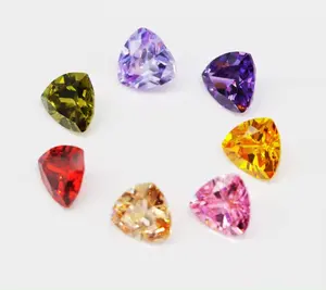 yinzheng Factory direct sales various colors cubic zirconia Trillion cut loose gemstone cubic zirconia