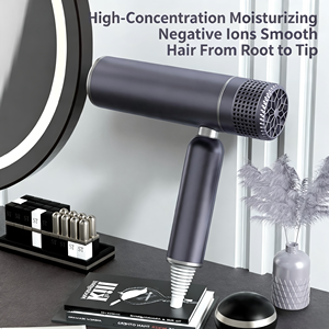 Sèche-cheveux pliable en plastique sans balais 110000 tr/min, ions négatifs, température constante, faible bruit, pour chambre d'hôtel avec prises personnalisées - Product Image 6