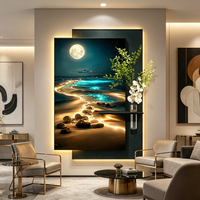 Lampe murale LED en pierre de grès Ocean Beach, bande lumineuse suspendue, peinture décorative pour hall d'entrée, couloir, décoration murale, décoration intérieure