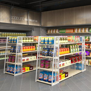 Ganchos Metálicos Kainice para Exhibición de Productos en Supermercados, Estante Móvil de Exhibición, Estante de Exhibición de Snacks de Malla Metálica Premium - Product Image 5