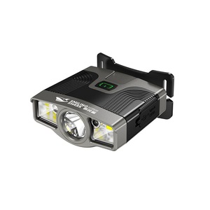 Linterna frontal recargable con sensor de ondas LED tipo C, diseño de tiburón sonriente, para pesca nocturna y camping - Product Image 1