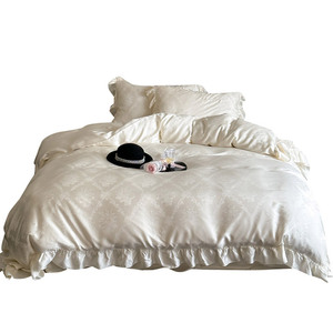 French Style Light Luxury 100S Double Sided Tencel <b>Bedding</b> Set Jacquard Breathable Home Use 4 Pcs - Product Image 5