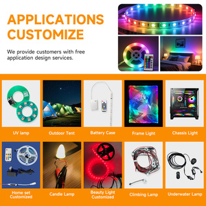 Car Atmosphere Foot Neon LED Light APP/Remote/Voice <b>Control</b> Car <b>RGB</b> 12 LED Flexible Lights Strip 12V USB Atmosphere Light - Product Image 5