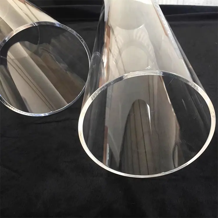 Vetro al quarzo trasparente resistente alla provetta in vetro al quarzo di grande diametro trasparente ad alta temperatura in vendita