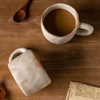 Tasse en grès faite à la main personnalisée ménage bureau rétro irrégulière ancienne tasse en céramique de lait de café