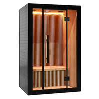 Sauna de paneles de carbono con infrarrojos lejanos para 2 personas con silla ergonómica