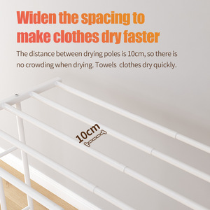 Jinsheng Floor Standing Clothes <b>Rack</b> 62.5cm Base Durable Modern Design For Bedroom Balcony <b>Drying</b> - Product Image 5