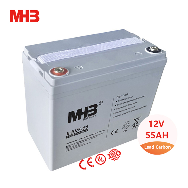 Mhb 6 Evf 55 12V 55ah Solar Battery Lead Carbon Motive Batteries for Agricultural Electric Vehicle