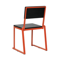 Fournisseur fiable, chaise vintage en acier de style industriel avec siège en bois, mobilier de café, hôtel, restaurant, chaise de salle à manger