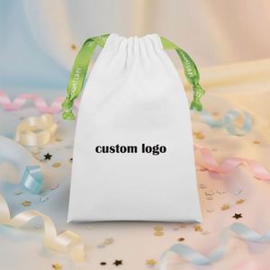 Custom Cotton Drawstring Cosmetic Bags Makeup Bag <b>Storage</b> Pouch Jewelry Packaging Gift Reusable - Product Image 1