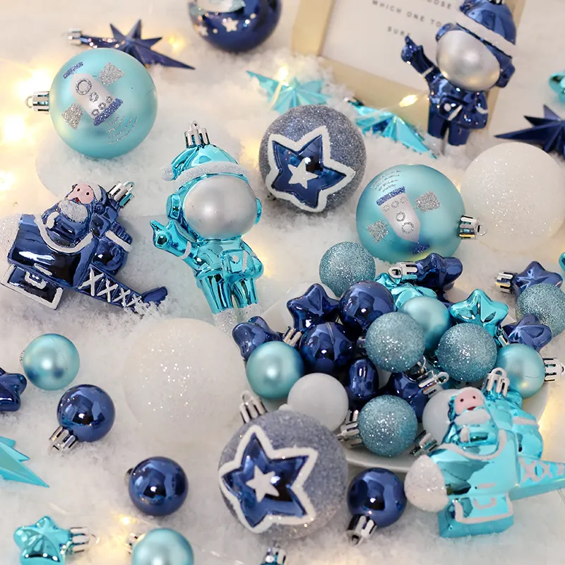 プラスチック製のシルクスクリーン印刷による高品質の照明されていないプラスチック製のクリスマスボールの装飾品バルククリスマスの装飾