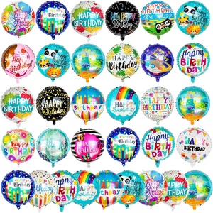 Glossy Mylar Star Design 18-Inch Round Foil Helium <strong>Balloon</strong> for Birthday Holiday Party Decorations - Product Image 1