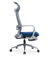 Chaise de bureau ergonomique moderne à dossier haut en tissu et maille - Vente en gros