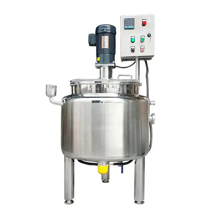 Goedkope Prijs 1000l Mantel Mengtank Vloeibare Cosmetische Voedsel Mixer Tank Met Warmte Agitator 500l Vaccinatievat