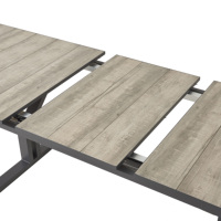 Table à manger extensible en céramique pour l'extérieur, design moderne, table longue pour restaurant