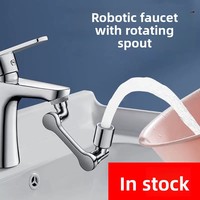 Bras de Douche Rotatif avec Aérateur, Rallonge de Robinet Anti-éclaboussures, Bras Articulé pour Robinet Domestique