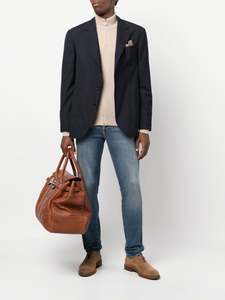 Suéter de lana suelto deportivo con cremallera de Cachemira personalizado cárdigan de talla grande suéter de punto para hombre - Product Image 2