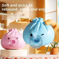 Jouet Squishy Souple en Forme de Boulette de Dessin Animé, Anti-Stress, Vente en Gros, Nouveauté Populaire