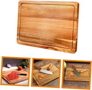 Planche à découper en bois d'acacia double face épaisse sur mesure pour boucher, idéale pour la viande et les charcuteries en cuisine (vente en gros) - Product Image 4