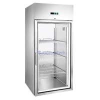 Réfrigérateur vertical pour boissons, vitrine à porte vitrée simple, OEM