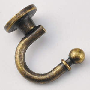 <b>Wall</b> <b>Hook</b> Single Hole Antique Bronze Cast Iron Round Shape For Clothes Behind Doors On <b>Walls</b> - Product Image 4