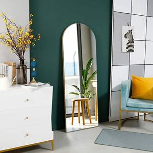 Large <strong>Mirror</strong> <strong>Frame</strong> Dressing Golden Wall Floor Standing Arch Decorative Full Length <strong>Mirror</strong> Home Hotel - Product Image 6