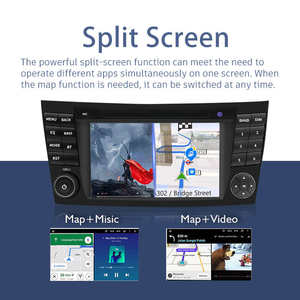 7 Polegada IPS Android 13 CLK Rádio Do Carro Painel de Tela Dividida GPS 128G para Mercedes Benz W211 Classe C CarPlay Invertendo Aid <span class=keywords><strong>6G</strong></span> RAM - Product Image 5