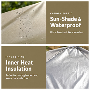 <b>Raised</b> <b>Dog</b> <b>Bed</b> with Canopy Shade for Medium Large <b>Dogs</b> Portable Pet Cot Sun Shelter Waterproof Elevated Cat <b>Bed</b> Outdoor Use - Product Image 3