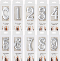Grandes fournitures de décoration de gâteaux numériques dorés Boîte à bougies d'anniversaire numérique créative pour les besoins de fête Vente en gros Produits du Nouvel An