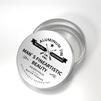 Boîtes en métal argentées de 100 ml pour cire capillaire, cire automobile, avec couvercle, emballage, boîte cadeau, boîte en aluminium