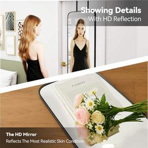 Espejo de Cuerpo Entero 57x20 con Marco Metálico Rectangular, Espejo de Maquillaje y Vestidor para Colgar en la Puerta o de Pie - Product Image 5