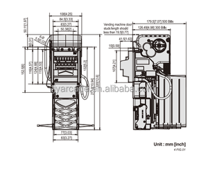 Aceptador de Billetes ICT MDB RS232 BRV de 12/24/34 V CC con Unidad de Reciclaje y Caja de Efectivo para Máquinas de Juegos, Máquinas Expendedoras y Sistemas de Pago - Product Image 3